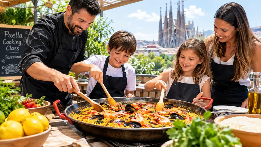 Family and Kid-Friendly Paella Cooking Classes in Barcelona