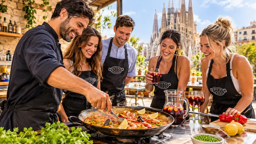 Cours de cuisine de paella et sangria à Barcelone